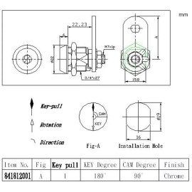 M LOCK 7/8“ abloy key Style Toolbox High Security Finland Lock Keyed alike