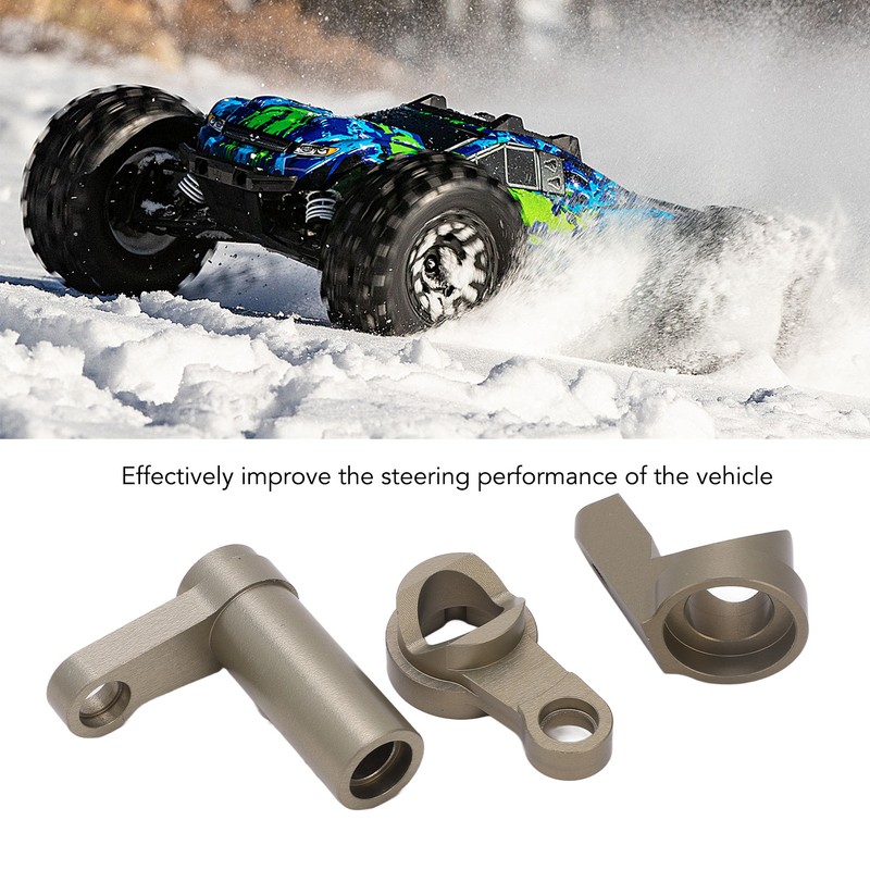RC Steering Knuckle Kit Aluminum Alloy Shock Absorption Steering Assembly