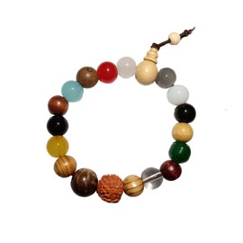 18 Seeds Bodhi Buddhist Blessed Tibetan Bracelet for Protection: Prayer Beaded, Kabbalah Friendship, Buddha Wood, Perfect Couples Best Friend Bracelet, Bracelets for Mens Womens Amulet Gifts (10MM)