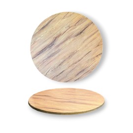 HEIRLOUM Resin Wood Look Table Top, Blonde Wood Color, 1.125" Thick, Round/Square/Rectangle (36" R)