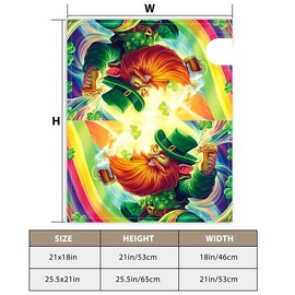 Rchovsam St Patricks Day Mailbox Cover Magnetic Standard Size Spring Colorful Magnetic Mailbox Cover Green Gnomes Beer Post Cover Decor Waterproof Wraps for Garden Decor 21x18 Inch