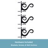 Kenney KN85001 Scroll Ball End Standard Decorative Window Double Curtain