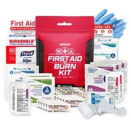 Go2Kits First aid & Burn Kit - Complete Burn Care - 1 Pack in Compact All-Purpose Resealable Pack for Home, Office, Car & Travel (BK35)