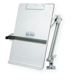 Aidata CH012A Metal Arm Copy Holder, Adjustable Viewing Angles, Flexible Metal Arm with Desk Clamp, Sturdy Plastic Pad, Attachable to Desks up to 1.75" Thickness, Metal Arm Extends up to 20"