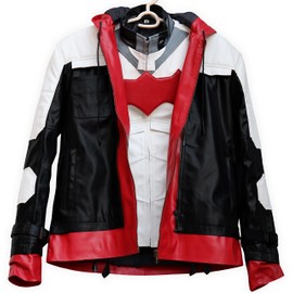 Jjacket Red Hood Jacket - Red Hood Motorcycle Jacket and Vest 2 in 1 (XXL)
