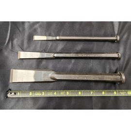 Mayhew NEW MAYHEW 830 3/8" 5/8" 1-1/8" BEVELED EDGE STEEL WOODWORKING COLD CHISEL NOS - 1-1/8"