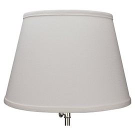FenchelShades.com Lampshade 9" Top Diameter x 13" Bottom Diameter x 9" Slant Height with Washer (Spider) Attachment for Lamps with a Harp (Linen Ivory)