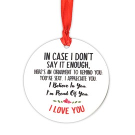 I Love You Gifts for Hers Valentines Day Engagement Anniversary Wedding Gifts for Couple Romantic Thank You Appreciation Birthday Gifts for Wife from Husband Gf Fiance Girlfriend Christmas Ornament