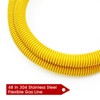 MCAMPAS 48" Flexible Yellow Coated Gas Line Connector Kit for