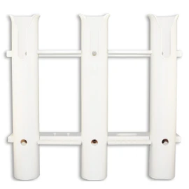 FLADEN Triple Upright Sea Fishing Boat Anti Corrosion Plastic Rod Holder - Designed for Screw Fittings [25-1232]