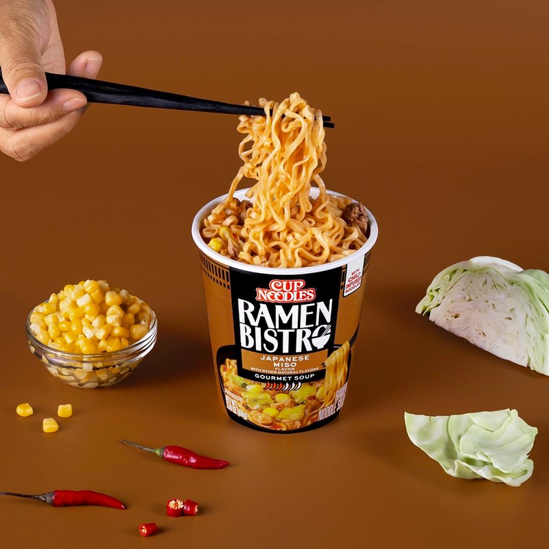 Nissin Cup Noodle Ramen Bistro, Japanese Miso, 3.1 Ounce (Pack
