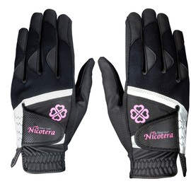 LEZAX Women's Nicotera Ambidextrous Golf Glove Black Medium NTGL-3407