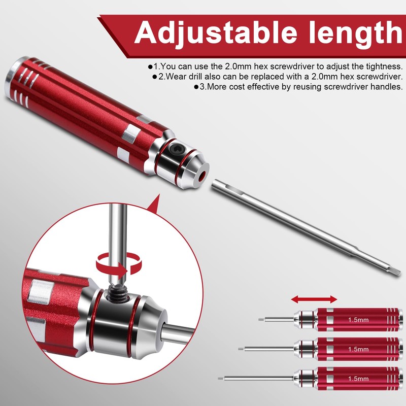 12Pcs RC Car Tools Kits Screwdriver Set (Hex, Phillips, Flat)