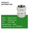TAISHER 2PCS 304 Stainless Steel Flexible Movable Connector, 1/2" NPT