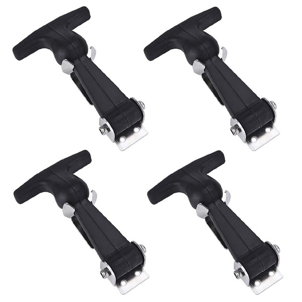 Creatyi 4 Packs Rubber Flexible Hasp T-Handle Draw Latches (Style 1.)
