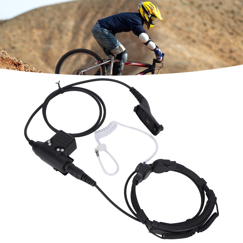 7.1mm Throat Mic Earpiece Retractable Walkie Talkie Headset with U94