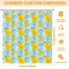 rzzlp Rubber Duck and Bubble Shower Curtain,Washable Fabric Curtain,Rustic Farmhouse