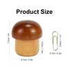 Buqoo Wood Mushroom Magnetic Paper Clip Hoider Dispenser, Cute Round