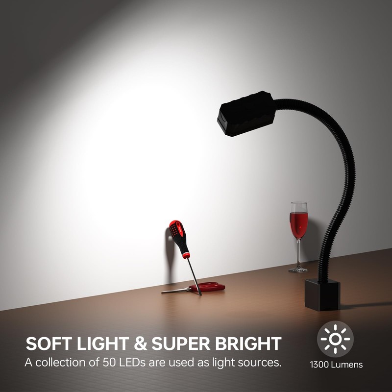 Magnetic Work Light, 1300 Lumens Led Machine Light with Strong