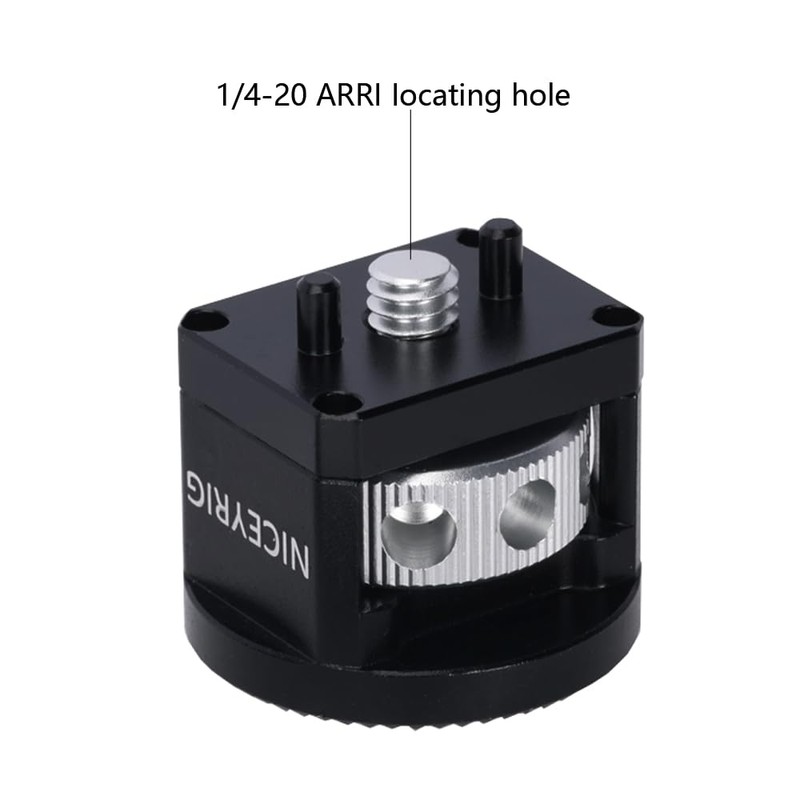 NICEYRIG Rosette Adapter for 1/4’’ Locating Pin Mount, Compatible with