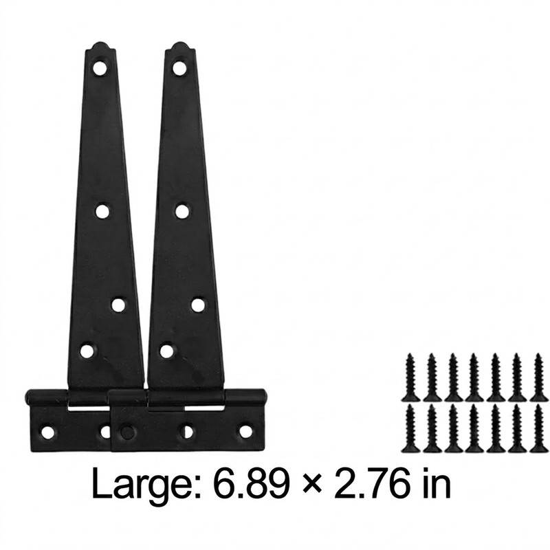 T-Shaped Strap Hinges for Doors & Gates – Galvanized Metal
