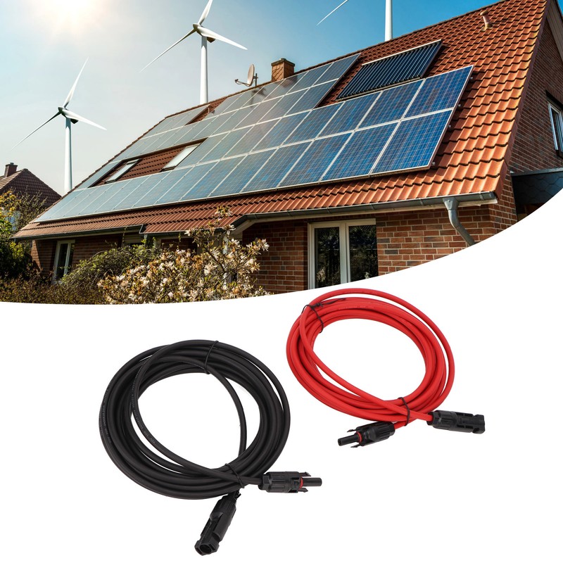 1 Pair 12AWG Solar Panel Wire with Connector Solar Adapter