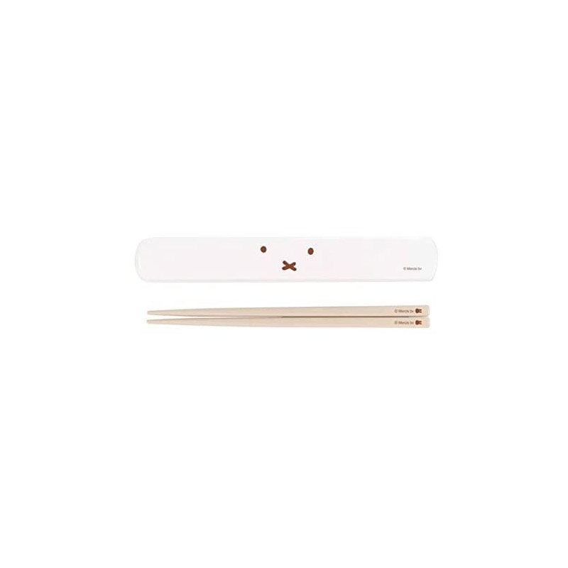 Kutsuwa MF752 Miffy Face Women's Lunch Series Chopsticks and Case