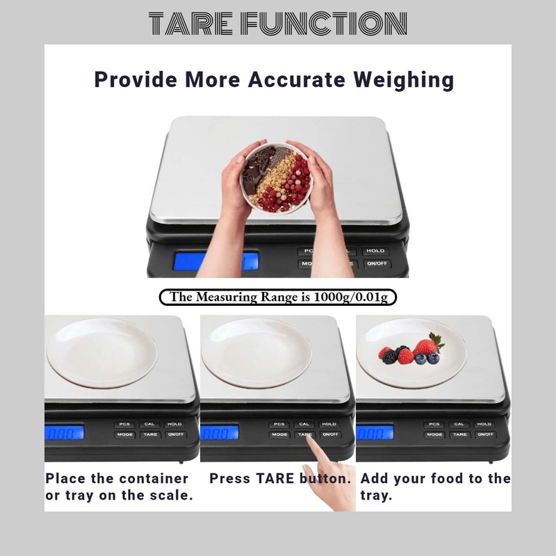 Weighing Scale 1000g/0.01g High Digital Mini Scale,Kitchen Scale Electric Scale,for