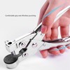 Hole Punch Plier Zinc Alloy Sliver Handheld Paper Puncher Tool
