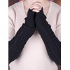 Bememo 3 Pairs Arm Warmers Long Fingerless Gloves Knit Wrist