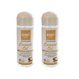 Ican London Hair Polisher Coconut Oil Smoothing Serum, 2 x 207ml