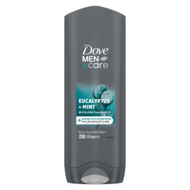 Dove Men+Care Eucalyptus + Mint 3-in-1 Hair, Face and Body Wash Body Cleanser shower gel with MicroMoisture technology for 24 hour nourishment 250 ml