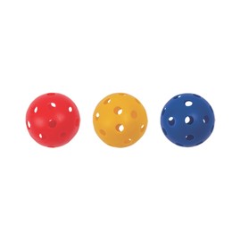 Champion Sports 9" Hollow Plastic Assorted Color Baseball Set - Athletic Baseball Equipment - Practice Baseballs Plastic Hollow - Regulation Size Balls -Fun for All Ages- Lightweight/Durable -Set of 3