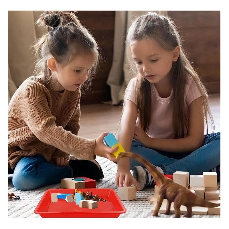 DBOO 5 Pcs Plastic Trays Anti-Slip - Activity Plastic Tray
