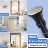 YNL Black Shower Curtain Rod 36-68 Inch(3-5.67ft), No Slip No
