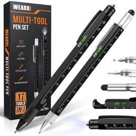 WEARXI Valentines Day Gifts for Him, 11 in 1 Multitool Pen Set Gifts for Men, Mens Valentines Gifts for Him, Cool Gadgets for Men, Mens Gifts for Dad, Birthday Gifts for Men Who Have Everything