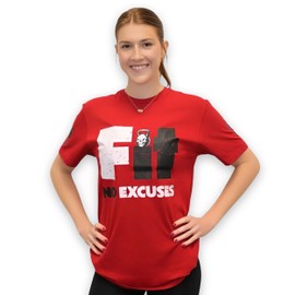 Fit No Excuses Women's T-Shirt - Motivational Gym Tee for Workouts, Running, Yoga & Casual Wear, Athletic Fitness Activewear