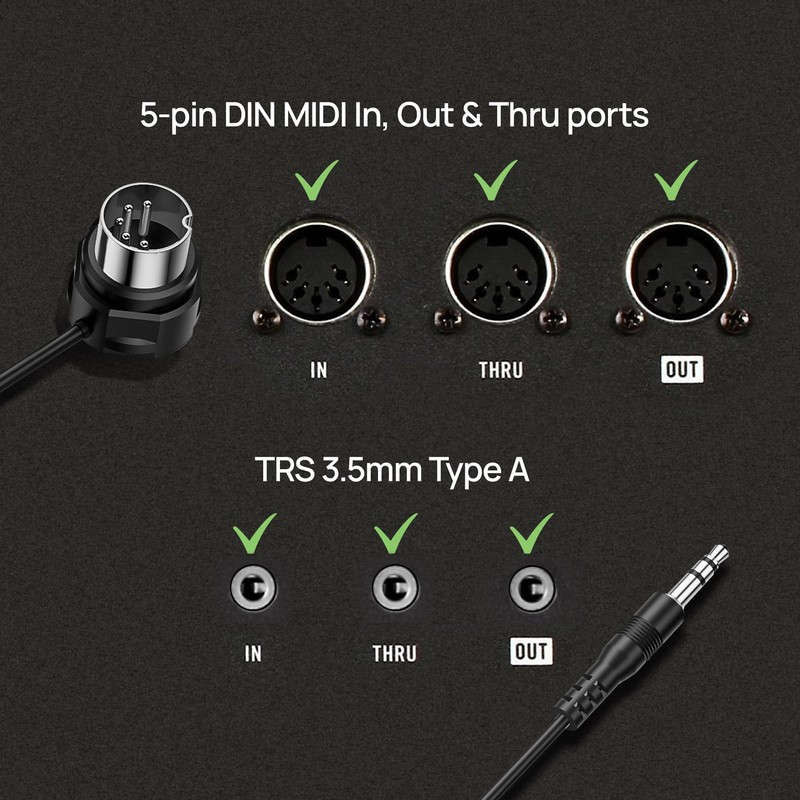 CME TRS MIDI Cable 4-Pack - Straight TRS Type A