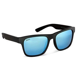 Hobie Coastal, Satin Black Frame/Grey with Cobalt Mirror Lens, 54MM
