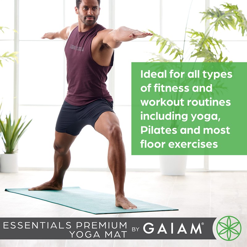 Gaiam Essentials 1/4" Thin (6mm) Yoga & Pilates, Fitness &