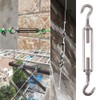 POFET 2pcs M12 Stainless Steel 304 Hook & Hook Turnbuckle