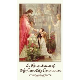 First Communion Holy Card (10-pack) with Two Free Prayer Cards Included