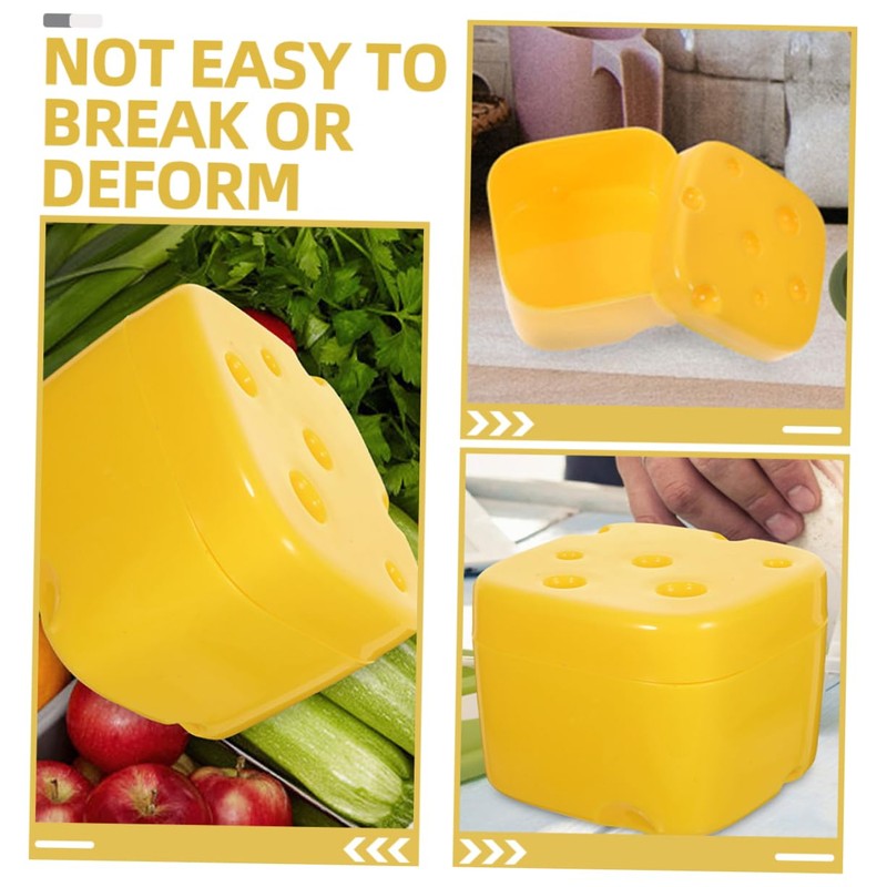 COLLBATH Cheese Fridge Storage Containers 2pcs Airtight Cheese Saver Box