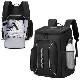 DSLEAF Roller Skate Bag with Large Capacity, Ice Skate Backpack Holds Shoes Up to US Men Size 13, Figure Skate Bag with Multiple Pockets for Inline, Figure, Quad, Speed, Hockey Skating