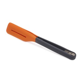 Joseph Joseph Turner Tongs, Ergonomic Silicone Tongs, Locks for compact storage, Dishwasher safe - Grey/Orange