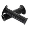 DAYTONA Universal 7/8" Motorcycle Handlebar Grips for Premium Comfort Rides (Katana) (Black) (Gray)