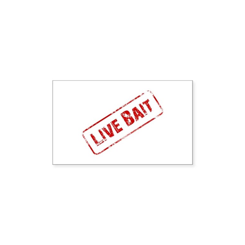 CafePress Live Bait Rectangle Bumper Sticker Car Decal
