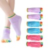 EQLEF® 3 Pairs Women's Non-Slip Grip Workout Yoga Socks, multicoloured
