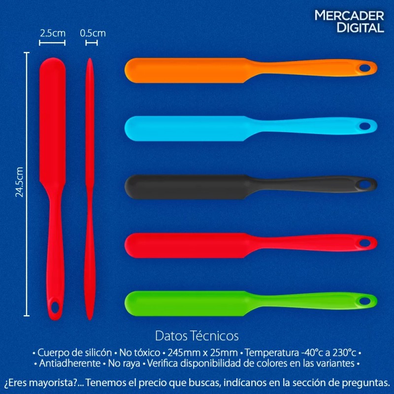 Mercader Digital Pala Estrecha Silicón Miserable Cocina Espatúla Repostería