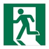 Emergency Exit Weatherproof Sticker 5.9 x 5.9 inches (150 x